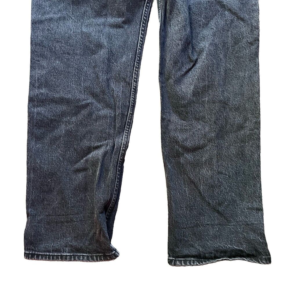 Abercrombie & Fitch The Dad High Rise Black Denim Jeans Button Fly Women's 8 - Picture 6 of 9